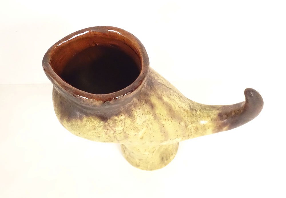 Ceramic Zoomorphic Pitcher Célestin Vaser Poterie Foulon Séez Vintage XXth Century-photo-2