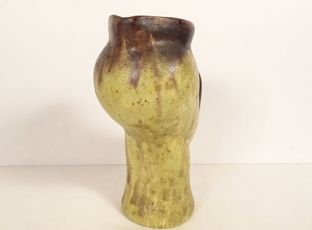 Ceramic Zoomorphic Pitcher Célestin Vaser Poterie Foulon Séez Vintage XXth Century-photo-4