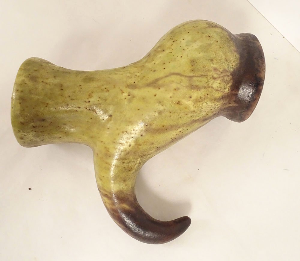 Ceramic Zoomorphic Pitcher Célestin Vaser Poterie Foulon Séez Vintage XXth Century-photo-4