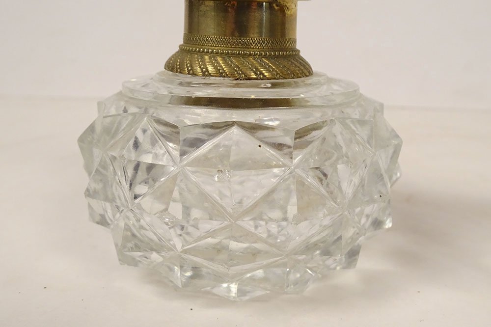 Paire flacons parfum cristal le Creusot Baccarat bronze Restauration XIXè-photo-2