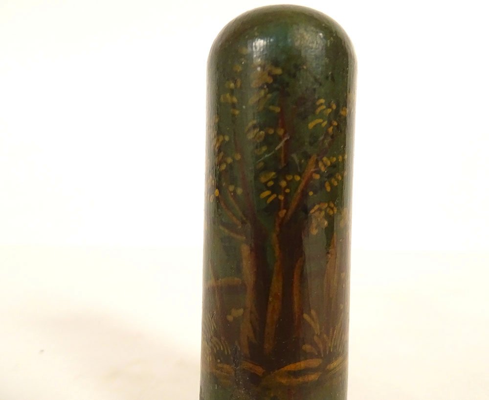 Sweet Bill Box Message Lacquered Wood Characters Gallant Scene 19th Century-photo-7