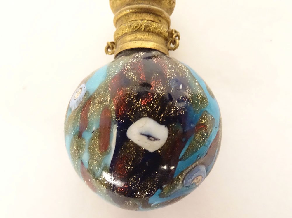 Salt Flask Blown Glass Murano Inclusions Franchini Bigaglia Venice 19th Century-photo-2