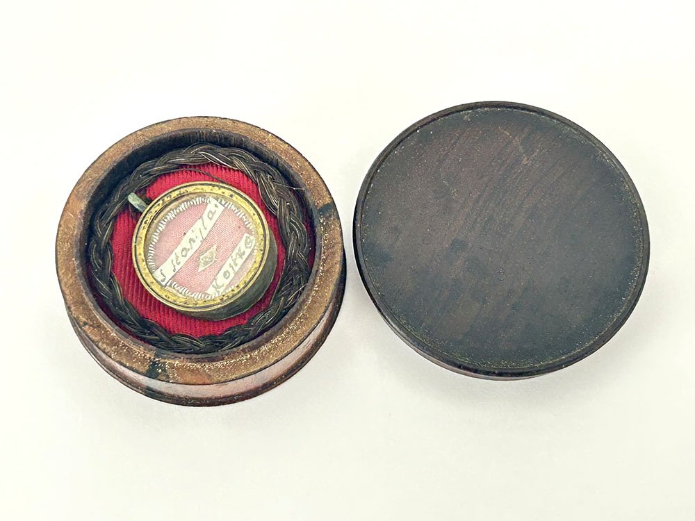 Reliquary Saint Stanislas Kostka Round Medallion Wooden Box 19th Century-photo-2