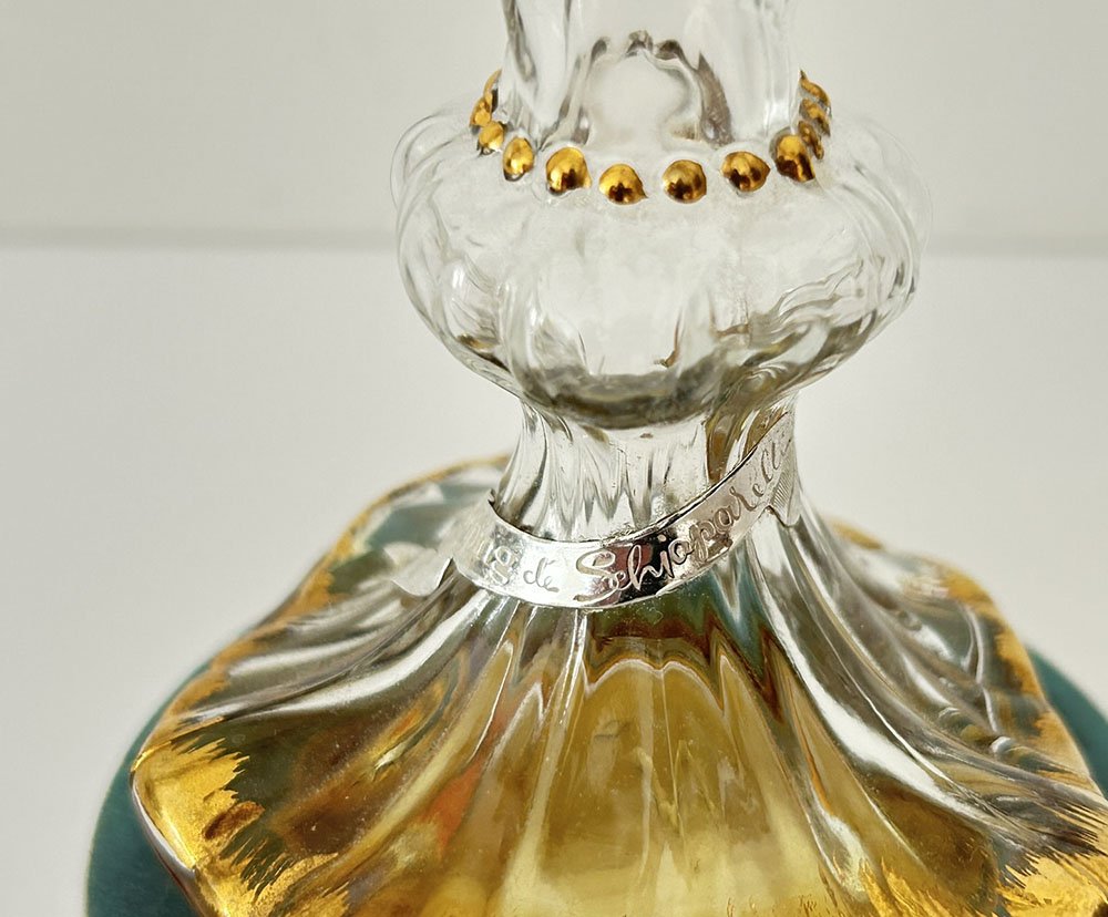 Sleeping Perfume Bottle By Elsa Schiaparelli Crystal Candlestick 20th Century-photo-4