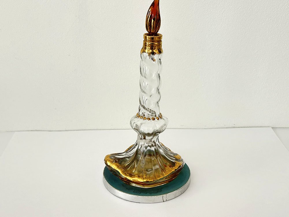 Sleeping Perfume Bottle By Elsa Schiaparelli Crystal Candlestick 20th Century-photo-1