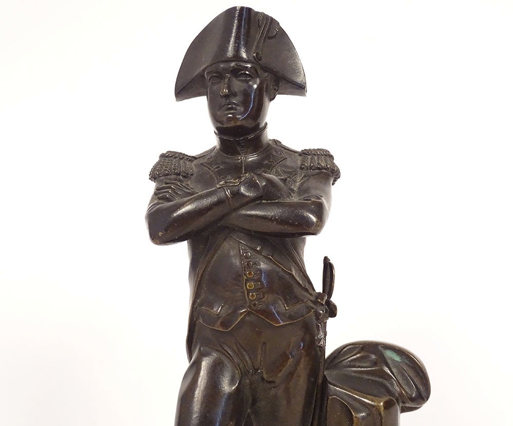 Statuette Bronze Sculpture Emperor Napoleon I Bicorne 29cm 19th Century-photo-2