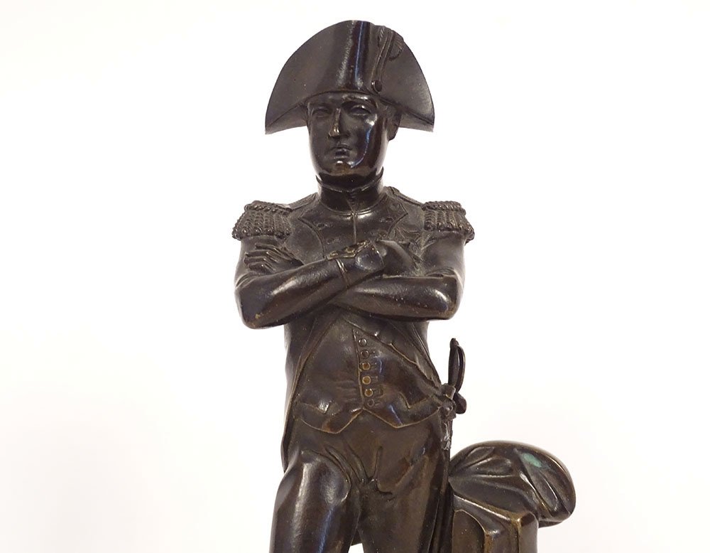 Statuette Bronze Sculpture Emperor Napoleon I Bicorne 29cm 19th Century-photo-2
