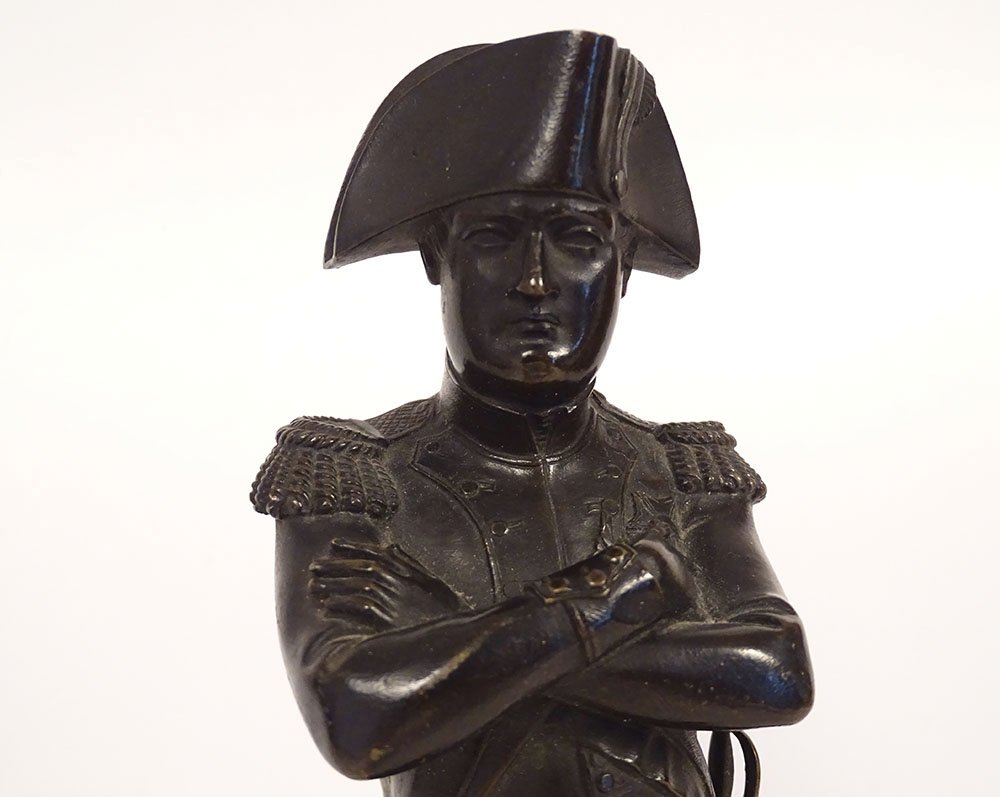 Statuette Bronze Sculpture Emperor Napoleon I Bicorne 29cm 19th Century-photo-3
