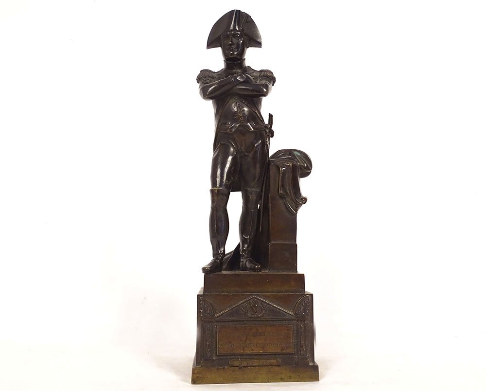 Statuette Bronze Sculpture Emperor Napoleon I Bicorne 29cm 19th Century