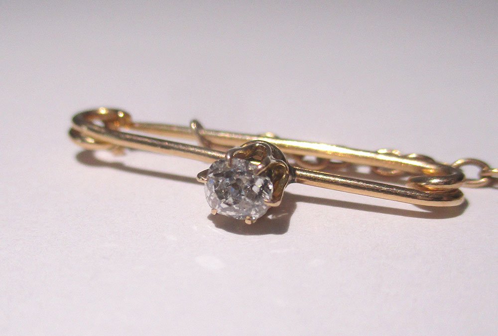 Broche victorienne lézard salamandre or 14K diamants émeraudes rubis XIXè-photo-5