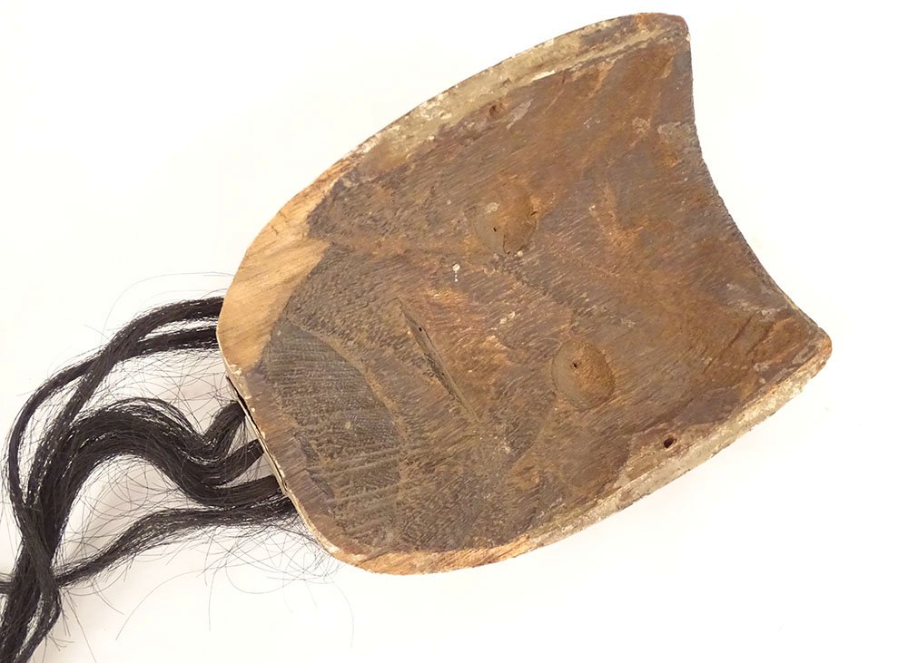 Masque nô théâtre bois polychrome démon Gigaku Obeshimi Japon XIXè siècle-photo-4