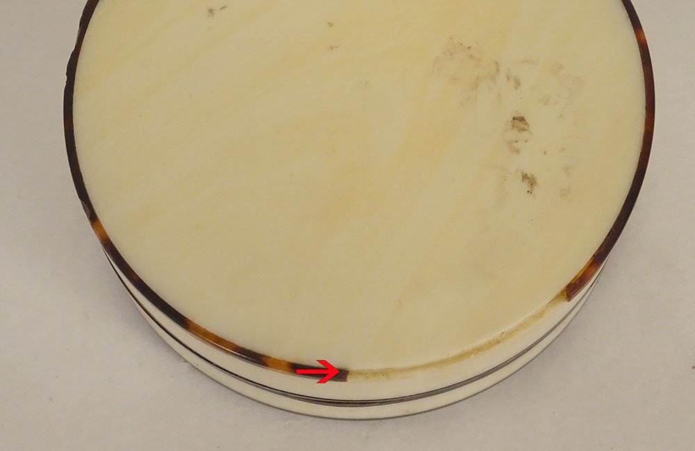 Miniature Ivory Tortoiseshell Round Box Painted With A Portrait Of Marie Antoinette, 18th Century-photo-6