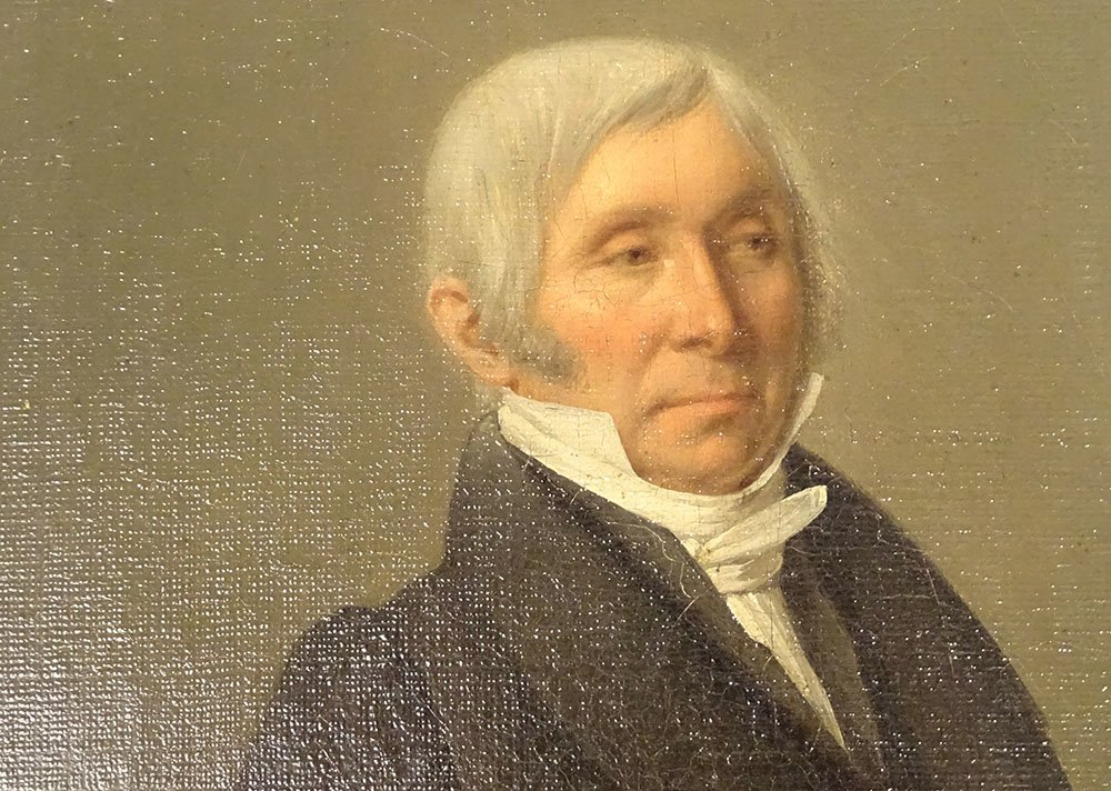 HST tableau portrait homme notable redingote Charlemagne Oscar Guët 1825-photo-4