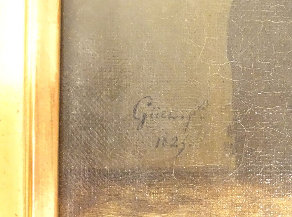 HST tableau portrait homme notable redingote Charlemagne Oscar Guët 1825-photo-3