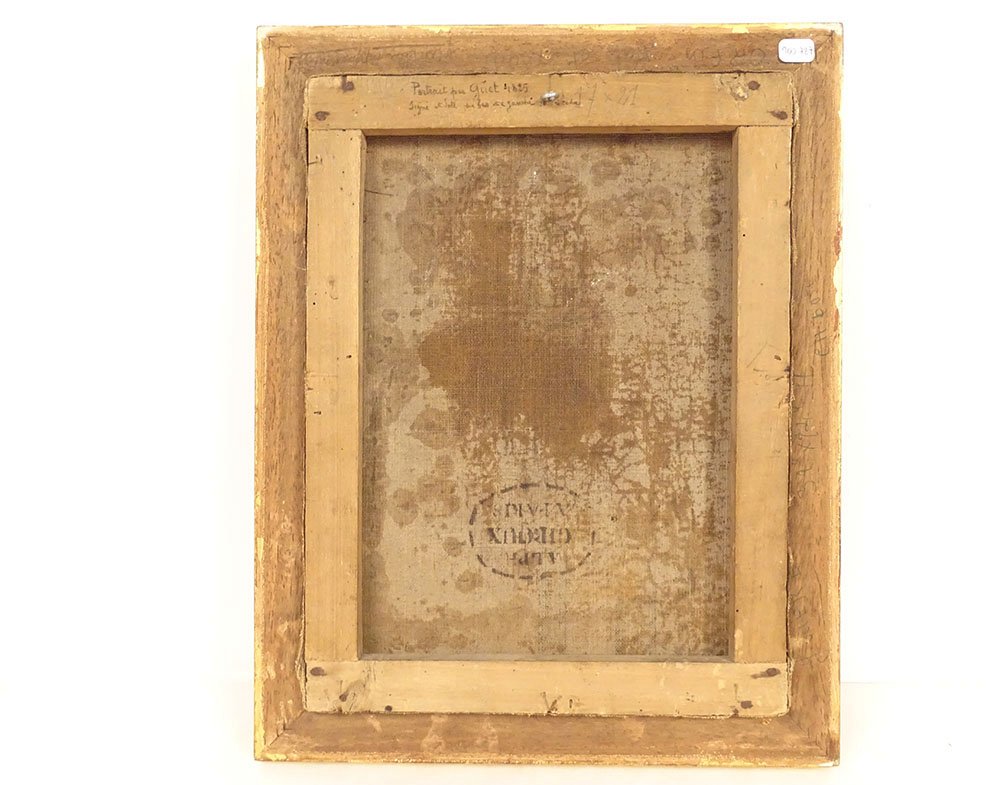 HST tableau portrait homme notable redingote Charlemagne Oscar Guët 1825-photo-4