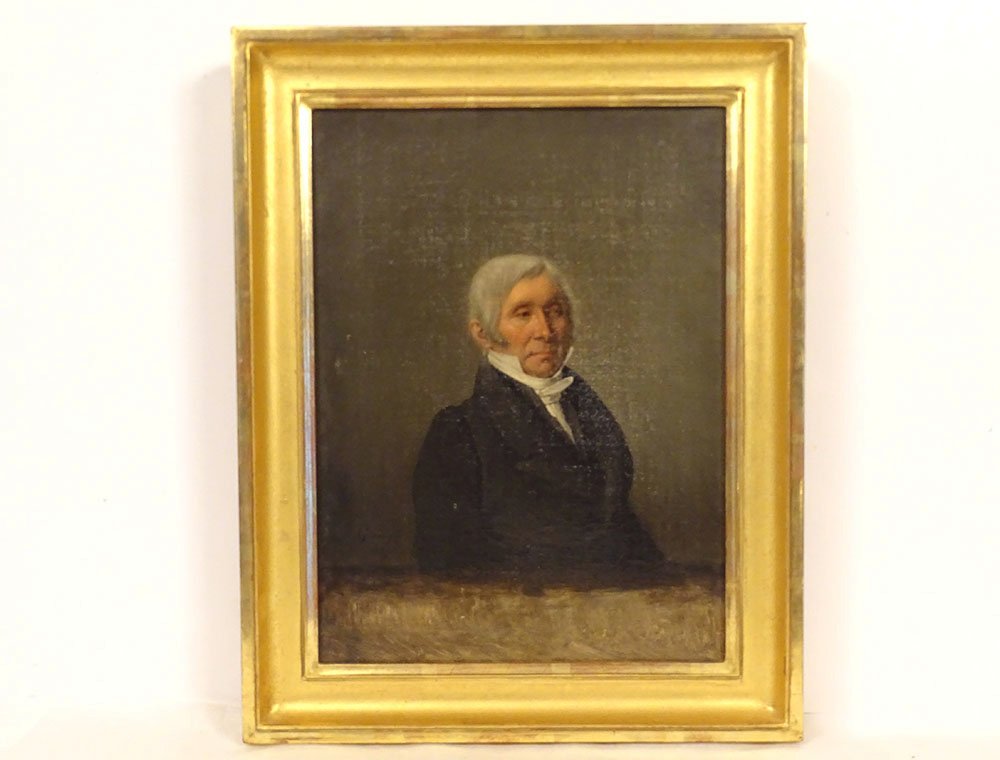 HST tableau portrait homme notable redingote Charlemagne Oscar Guët 1825