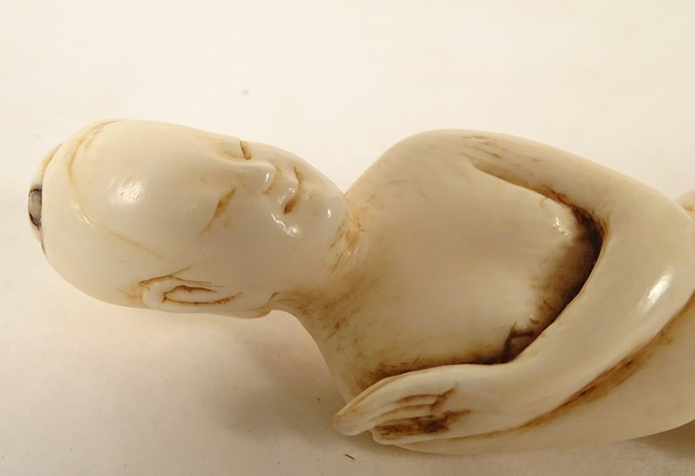 Carved Ivory Statuette Of A Female Doctor, Nude Woman, China, Qing Dynasty, 19th Century-photo-2