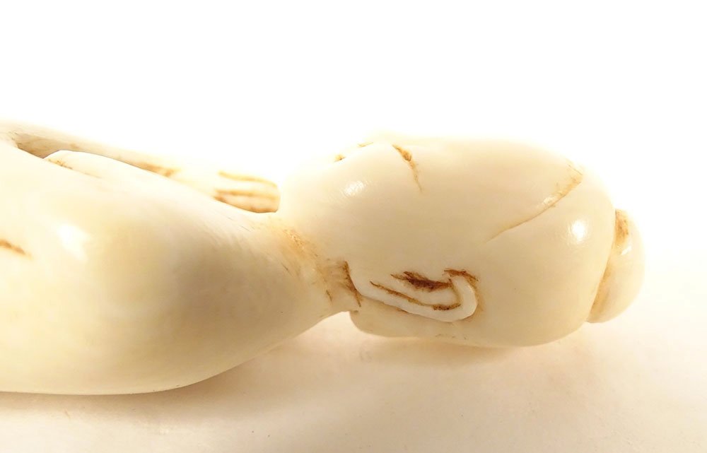 Carved Ivory Statuette Of A Female Doctor, Nude Woman, China, Qing Dynasty, 19th Century-photo-3
