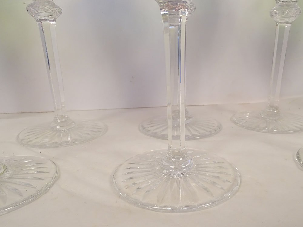 8 verres à vin Rhin Roemers cristal Saint-Louis couleur modèle Tommy XXème-photo-3