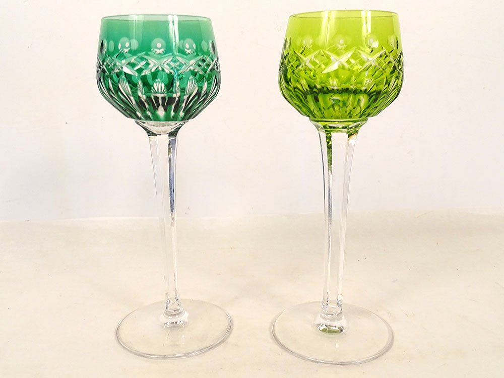 8 Saint-louis Crystal Rhine Roemer Wine Glasses, Traminer Model, 20th Century-photo-5