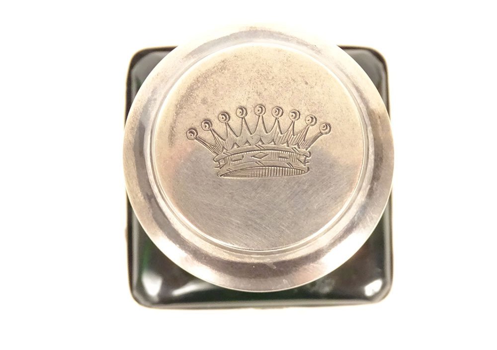 Solid Silver Empire-style Inkwell With Minerva, Eagle, And Antique Crown, 19th Century-photo-3