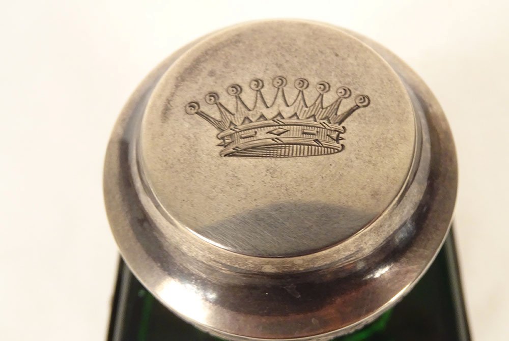Solid Silver Empire-style Inkwell With Minerva, Eagle, And Antique Crown, 19th Century-photo-7