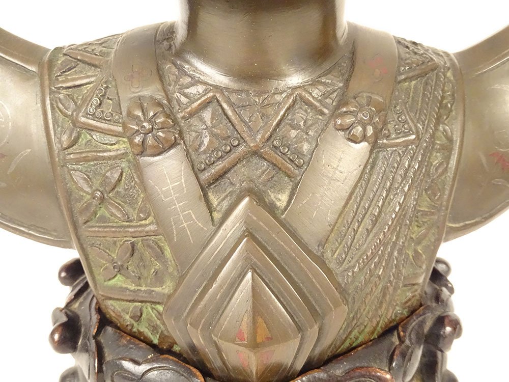 Bronze Bust Sculpture Of An Apsara Dancer, Vietnam, Indochina, Bien Hoa School, 20th Century-photo-2