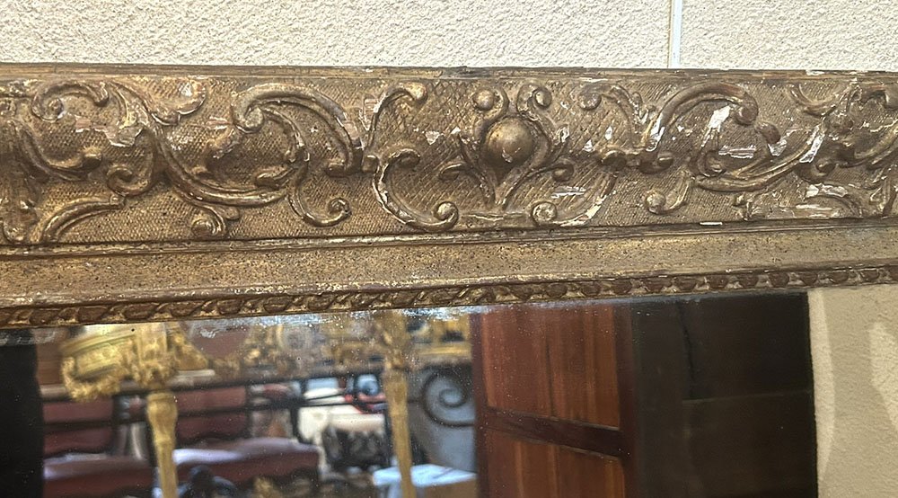 Carved-wood Trumeau Mirror With Glazing Beads, Consulate And Empire Styles, 18th–19th Centuries-photo-4