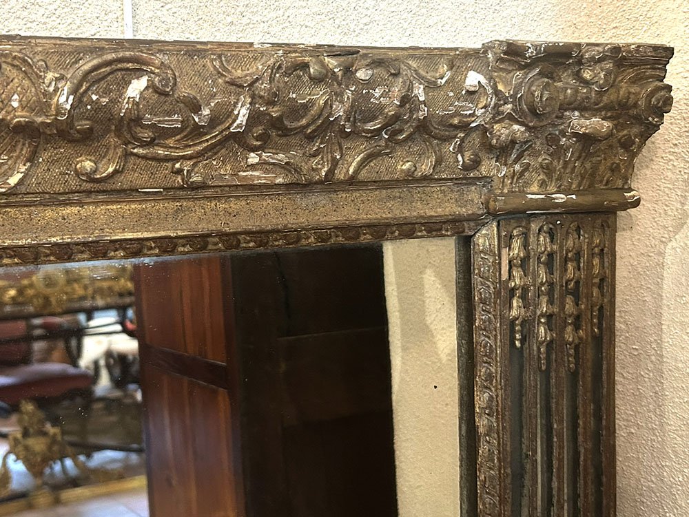 Carved-wood Trumeau Mirror With Glazing Beads, Consulate And Empire Styles, 18th–19th Centuries-photo-1