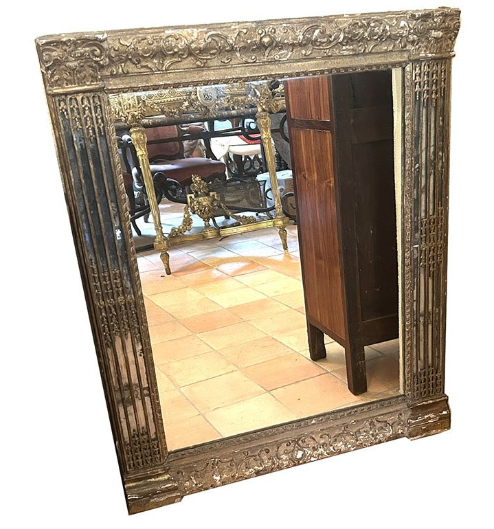 Carved-wood Trumeau Mirror With Glazing Beads, Consulate And Empire Styles, 18th–19th Centuries