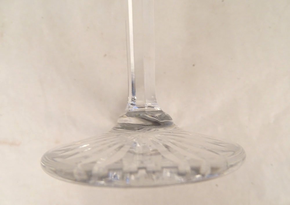 10 Saint-louis Crystal Cut Port Glasses, "tommy" Model, 20th-century Color-photo-1