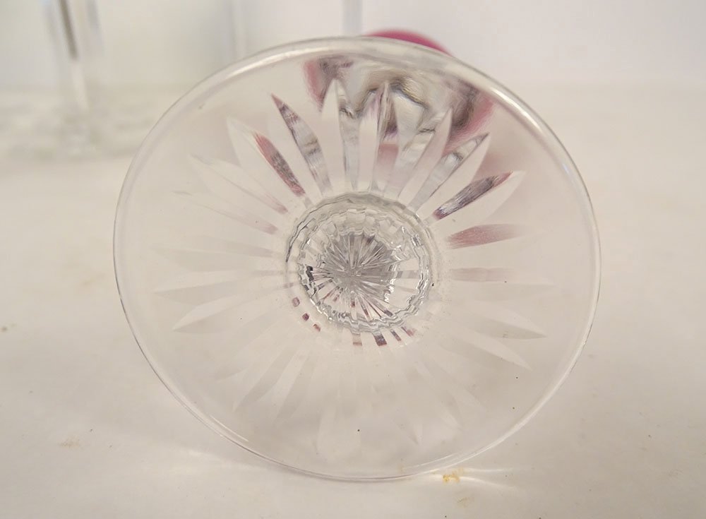 10 Saint-louis Crystal Cut Port Glasses, "tommy" Model, 20th-century Color-photo-2