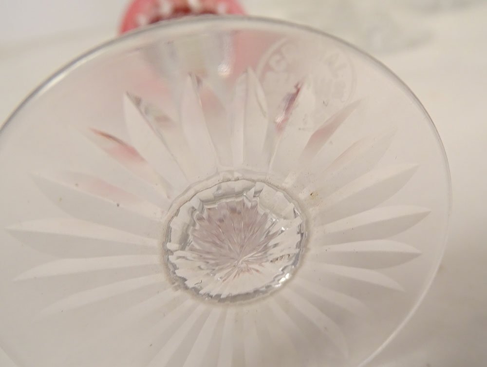 10 Saint-louis Crystal Cut Port Glasses, "tommy" Model, 20th-century Color-photo-3