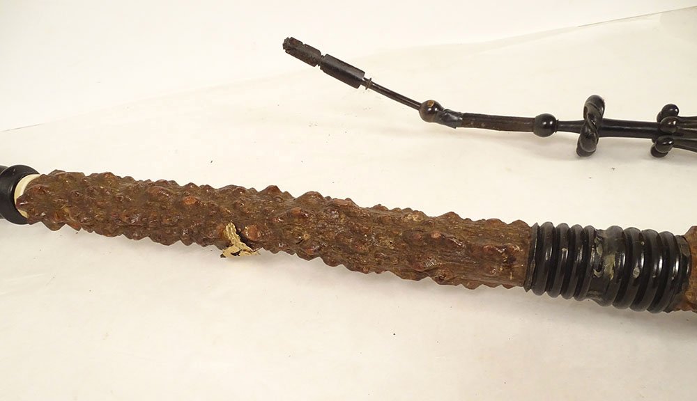Large Reservist's Pipe, Tyrol, Wood, Horn, Porcelain, Dragon, Germany, 20th Century-photo-3