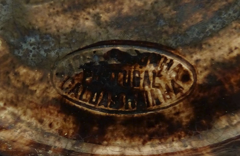 19th-century Caldas Da Rainha "figulines" Palissy "serpent" Rustic Trompe-l'œil Plate-photo-8