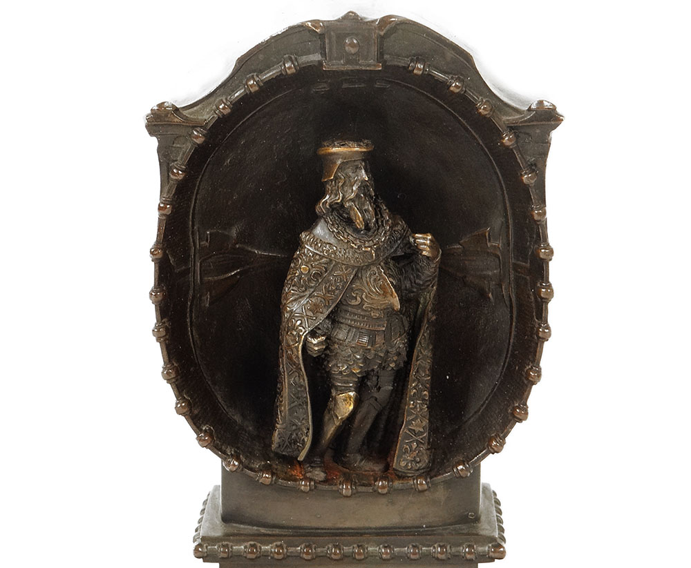 Pair Of Bronze Sculptures Characters Renaissance Navigators Alcove Nineteenth-photo-2
