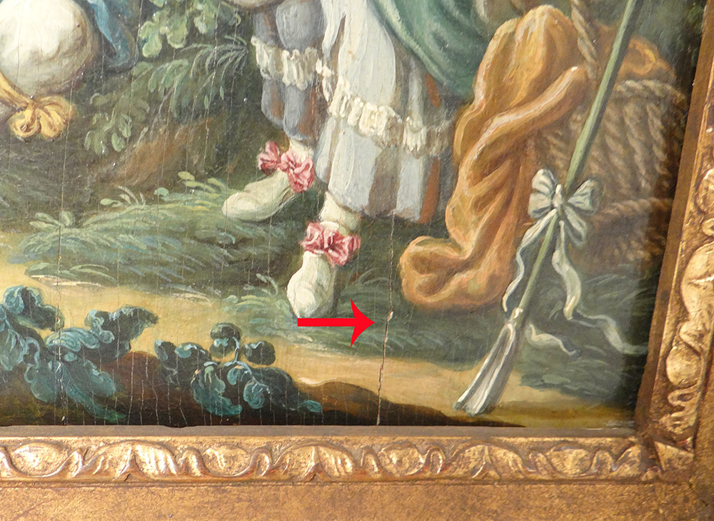 Hsp Table Galante Scene Couple Bergère Romantic Landscape XVIII-photo-3