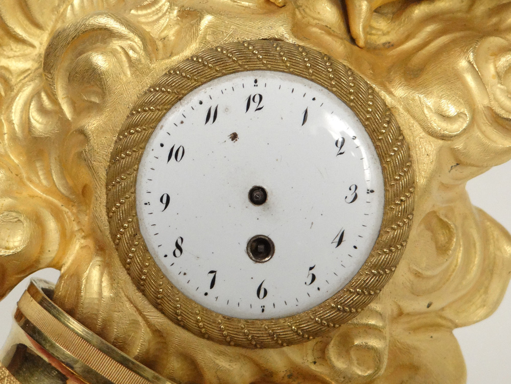 Gilded Bronze Clock Station At The Bomb Charles Le Roy Directory XVIII-photo-1