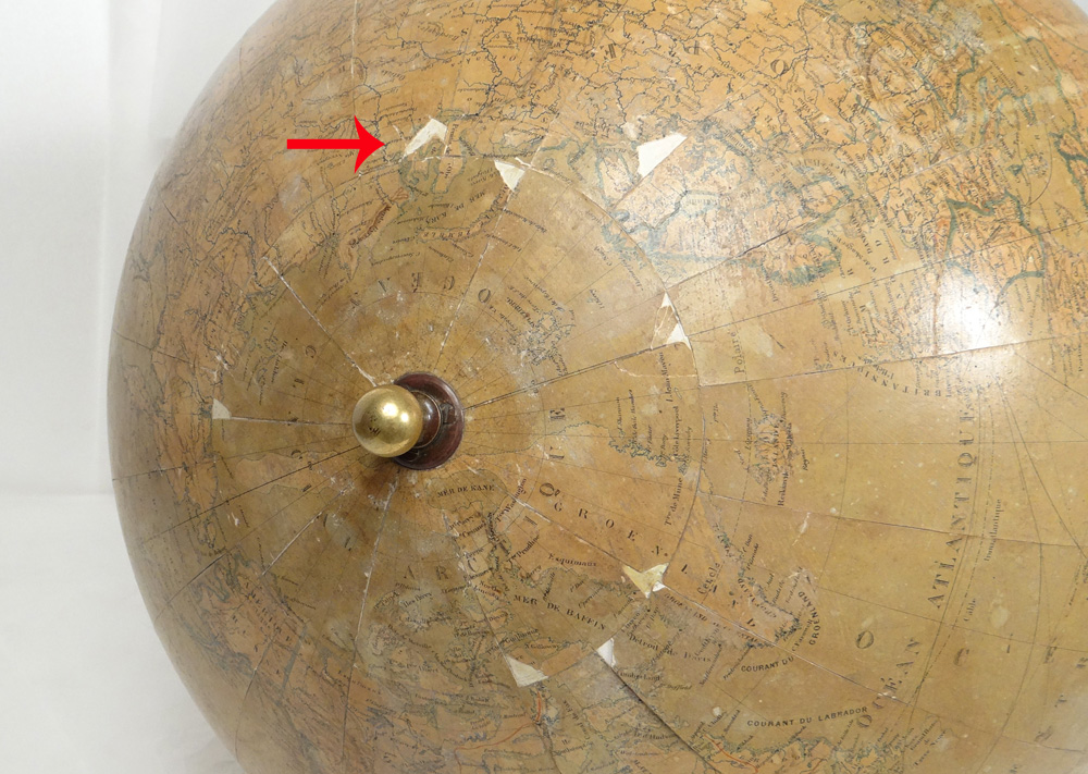 Grand Globe Terrestre Mappemonde Mouraux Bonnefont Larochette 1866 19è-photo-8