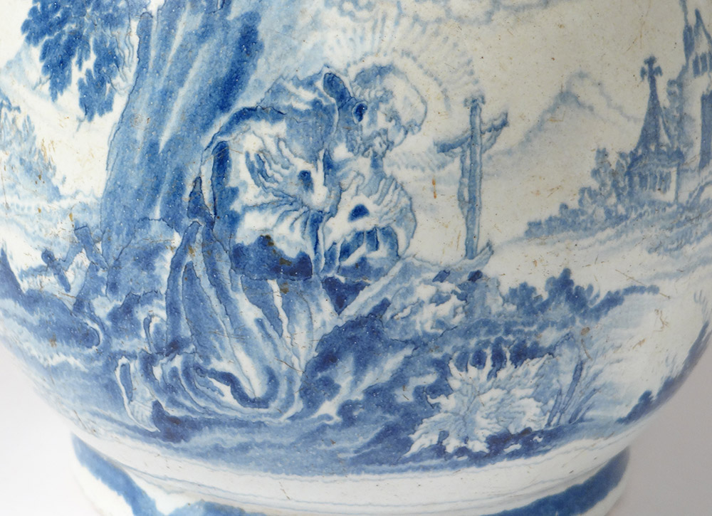 Pitcher Cider Earthenware Nevers Patronymic Saint Bishop Boequer XVII-photo-2