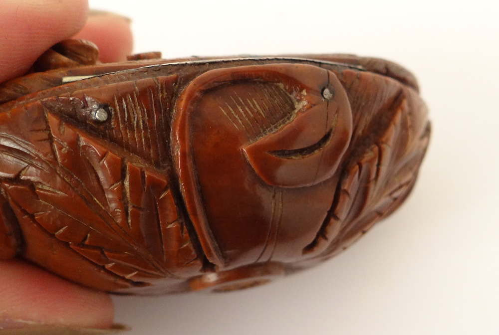 Snuffbox Corozo Carved Emperor Napoleon I Ship Saint Helena Nineteenth-photo-4