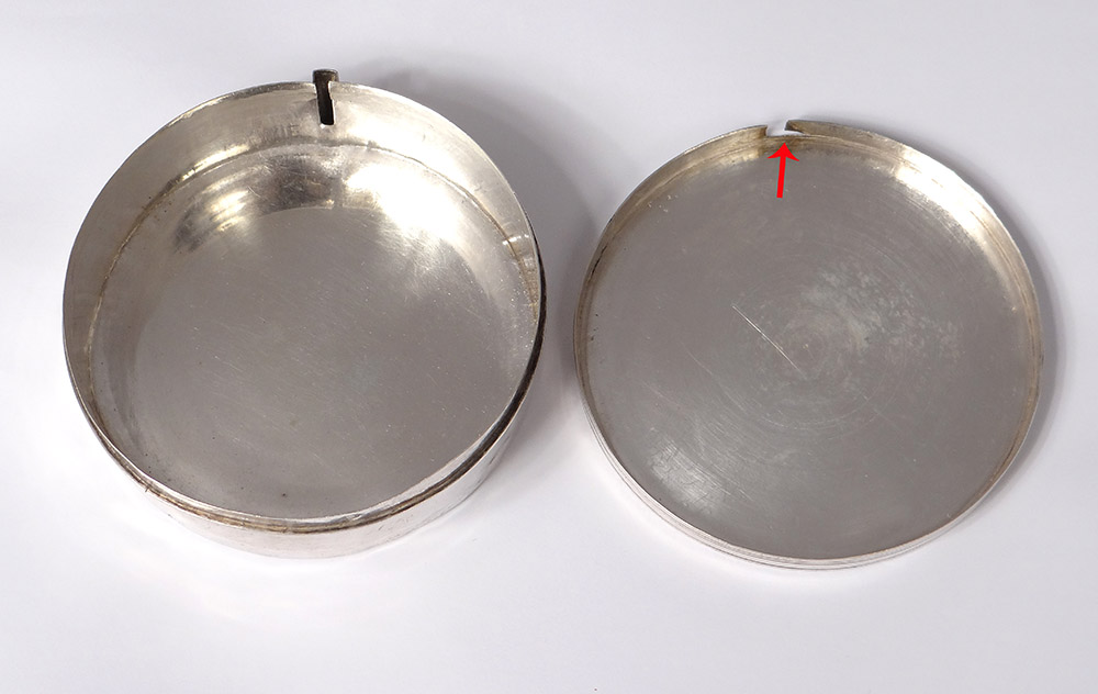 Lunette Box Hosties Sterling Silver Old Man Goldsmith Favier Church Nineteenth-photo-2