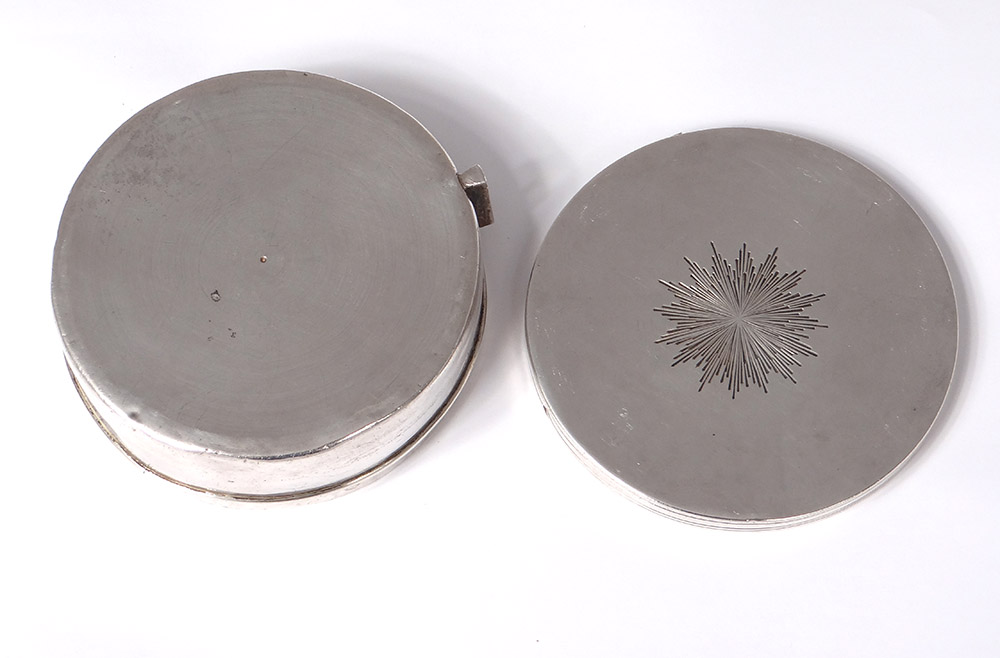 Lunette Box Hosties Sterling Silver Old Man Goldsmith Favier Church Nineteenth-photo-3