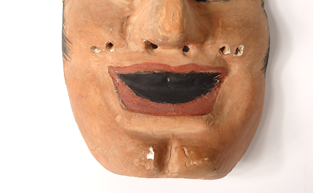 Noh Mask Polychrome Wood Theater Daemon Gigaku O-beshimi Japan Nineteenth-photo-3