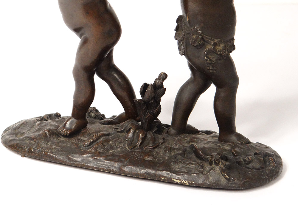 Bronze Sculpture Lovers Musicians Cherubs Tambour Clodion Nineteenth-photo-3