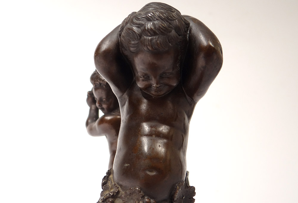 Bronze Sculpture Lovers Musicians Cherubs Tambour Clodion Nineteenth-photo-2