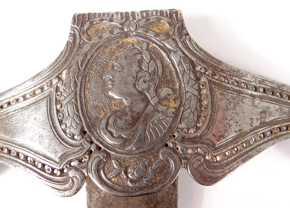 Chatelaine Metal Profile King Louis XIV Roman Emperor Crown XVII XVIII-photo-3