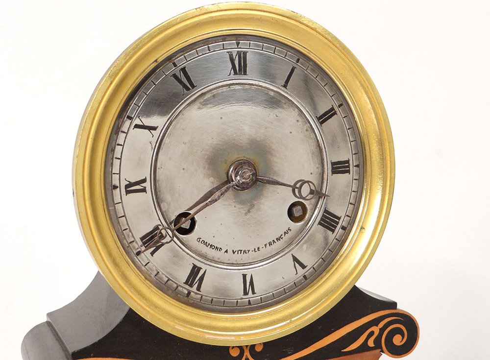Pendulum Borne Charles X Thermometer Rosewood Marquetry Brocot Nineteenth-photo-1