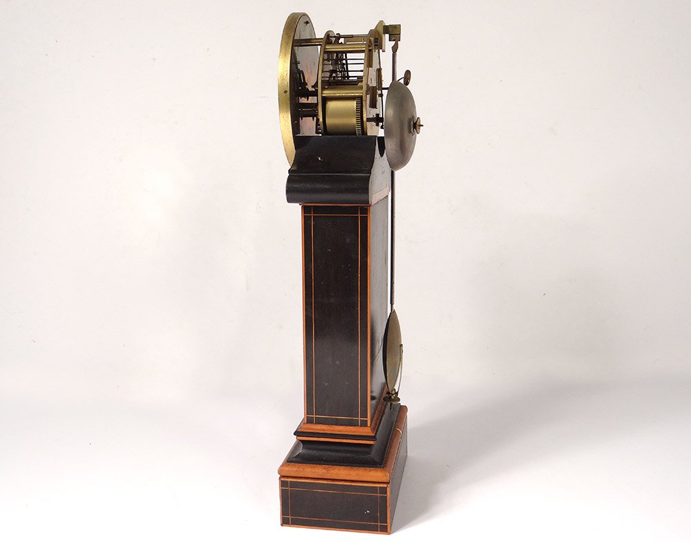 Pendulum Borne Charles X Thermometer Rosewood Marquetry Brocot Nineteenth-photo-3