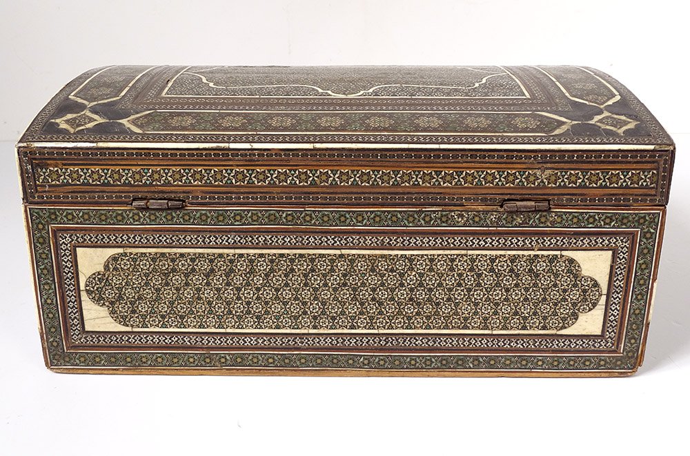 Box Persia Marquetry Khatam Kari Stars Wood Middle East XVIIIth-photo-6